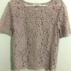Loft, Blush lace blouse